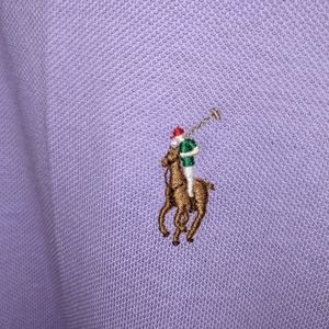 Knit oxford Lavender/purple button down collar shirt by Ralph Lauren Polo